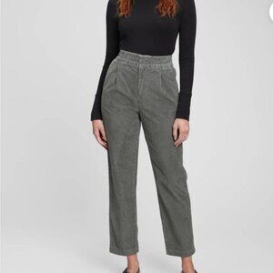 Gap Corduroy Grey Trousers High Rise